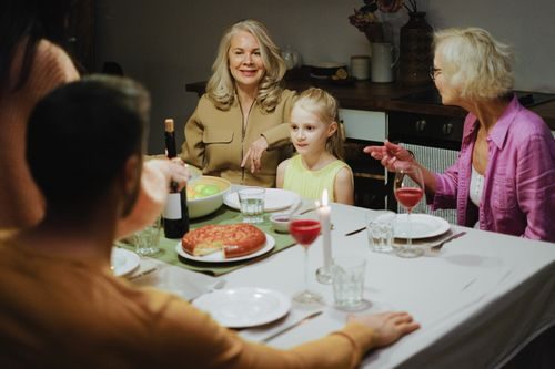 Caregiver preparing meal